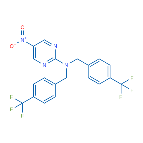 5-Nitro-N,N-bis({[4-(trifluoromethyl)phenyl]methyl})pyrimidin-2-amine 1g