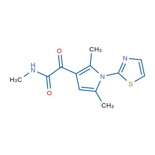 2-[2,5-Dimethyl-1-(1,3-thiazol-2-yl)-1H-pyrrol-3-yl]-N-methyl-2-oxoacetamide 1g