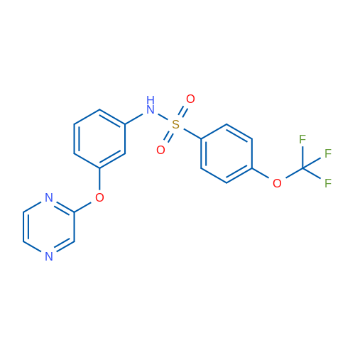 N-[3-(Pyrazin-2-yloxy)phenyl]-4-(trifluoromethoxy)benzene-1-sulfonamide 1g
