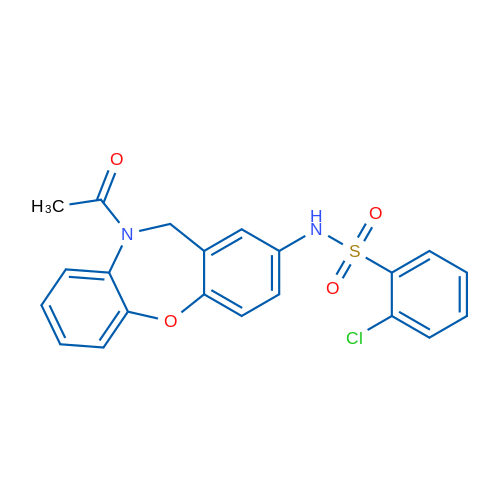 N-{9-acetyl-2-oxa-9-azatricyclo[9.4.0.0^{3,8}]pentadeca-1(11),3,5,7,12,14-hexaen-13-yl}-2-chlorobenzene-1-sulfonamide 1g