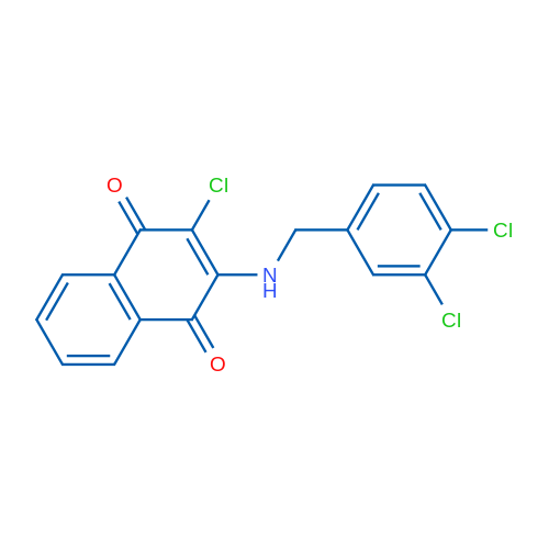 2-Chloro-3-{[(3,4-dichlorophenyl)methyl]amino}-1,4-dihydronaphthalene-1,4-dione 1g