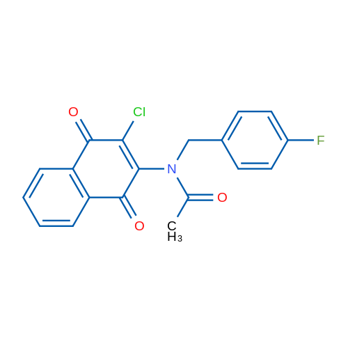 N-(3-Chloro-1,4-dioxo-1,4-dihydronaphthalen-2-yl)-N-[(4-fluorophenyl)methyl]acetamide 1g