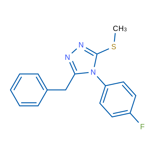 3-Benzyl-4-(4-fluorophenyl)-5-(methylsulfanyl)-4H-1,2,4-triazole 1g
