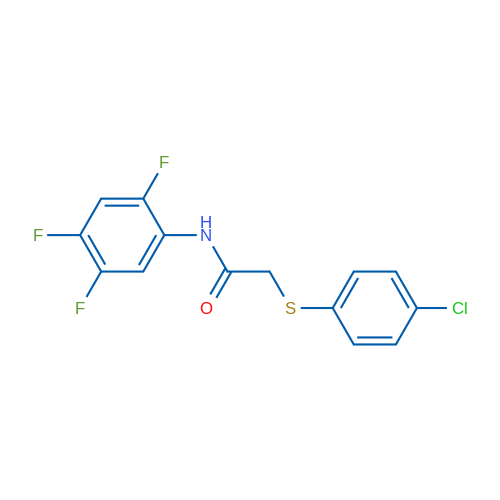 2-[(4-Chlorophenyl)sulfanyl]-N-(2,4,5-trifluorophenyl)acetamide 1g