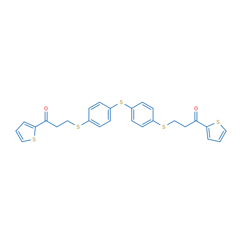 3-({4-[(4-{[3-oxo-3-(thiophen-2-yl)propyl]sulfanyl}phenyl)sulfanyl]phenyl}sulfanyl)-1-(thiophen-2-yl)propan-1-one 10mg