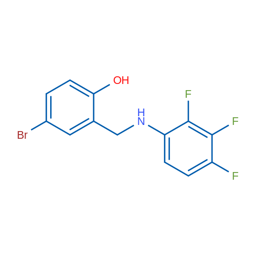 4-Bromo-2-{[(2,3,4-trifluorophenyl)amino]methyl}phenol 1g