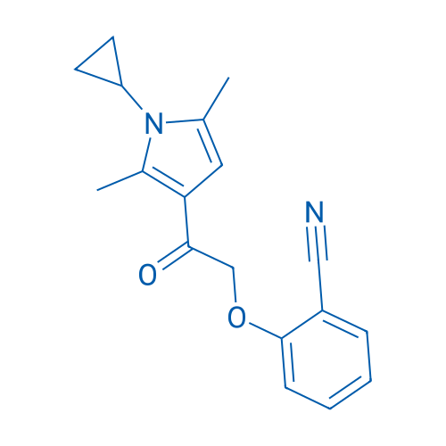 2-(2-(1-Cyclopropyl-2,5-dimethyl-1H-pyrrol-3-yl)-2-oxoethoxy)benzonitrile 10mg