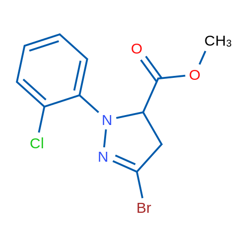 Methyl 3-bromo-1-(2-chlorophenyl)-4,5-dihydro-1H-pyrazole-5-carboxylate 1g