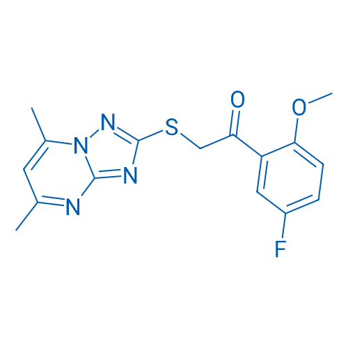 2-((5,7-Dimethyl-[1,2,4]triazolo[1,5-a]pyrimidin-2-yl)thio)-1-(5-fluoro-2-methoxyphenyl)ethan-1-one 1g