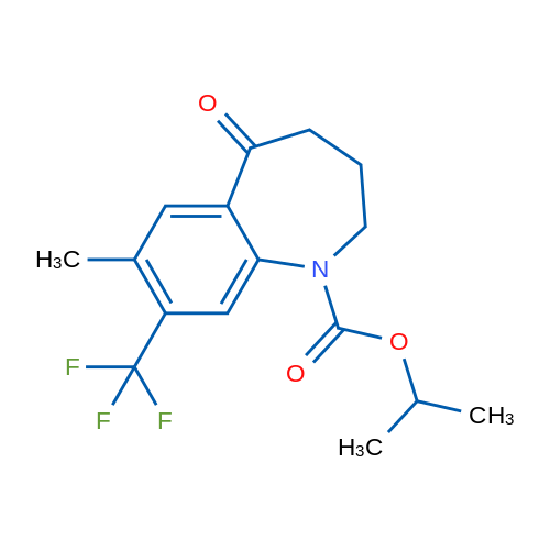 Isopropyl 7-methyl-5-oxo-8-(trifluoromethyl)-2,3,4,5-tetrahydro-1H-benzo[b]azepine-1-carboxylate 1g