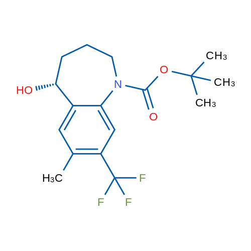 (R)-tert-Butyl 5-hydroxy-7-methyl-8-(trifluoromethyl)-2,3,4,5-tetrahydro-1H-benzo[b]azepine-1-carboxylate 1g