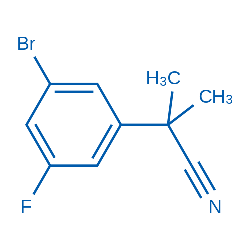 2-(3-Bromo-5-fluorophenyl)-2-methylpropanenitrile 50mg