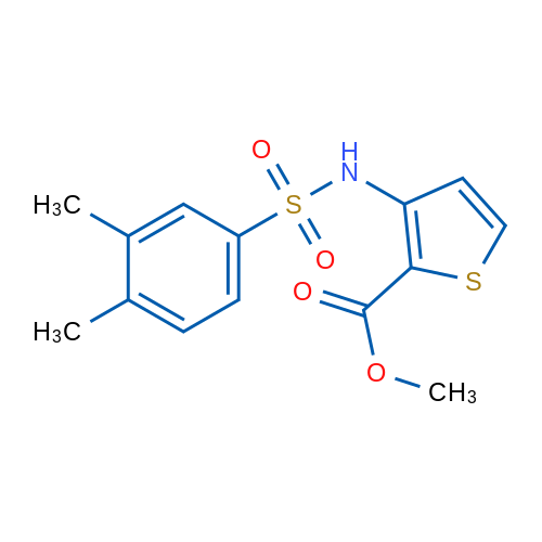 Methyl 3-(3,4-dimethylbenzenesulfonamido)thiophene-2-carboxylate 1g