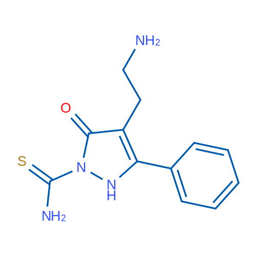 4-(2-Aminoethyl)-5-oxo-3-phenyl-2,5-dihydro-1H-pyrazole-1-carbothioamide 1g