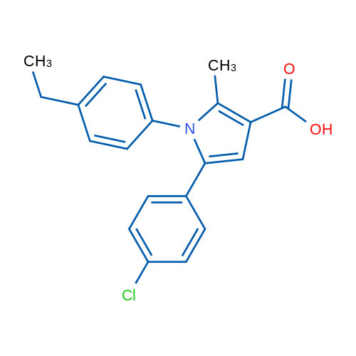 5-(4-Chlorophenyl)-1-(4-ethylphenyl)-2-methyl-1H-pyrrole-3-carboxylic acid 1g