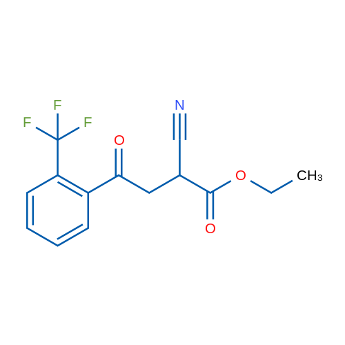 Ethyl 2-cyano-4-oxo-4-(2-(trifluoromethyl)phenyl)butanoate 250mg