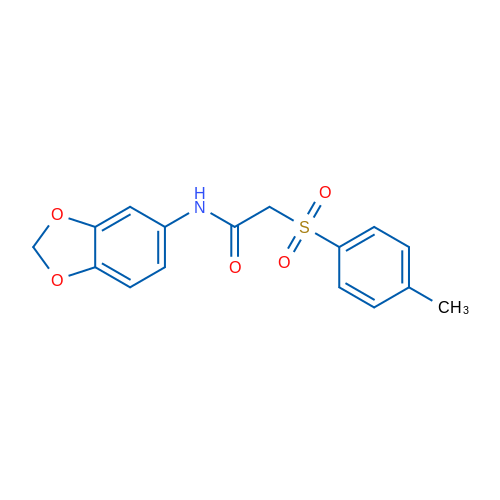 N-(2H-1,3-Benzodioxol-5-yl)-2-(4-methylbenzenesulfonyl)acetamide 1g