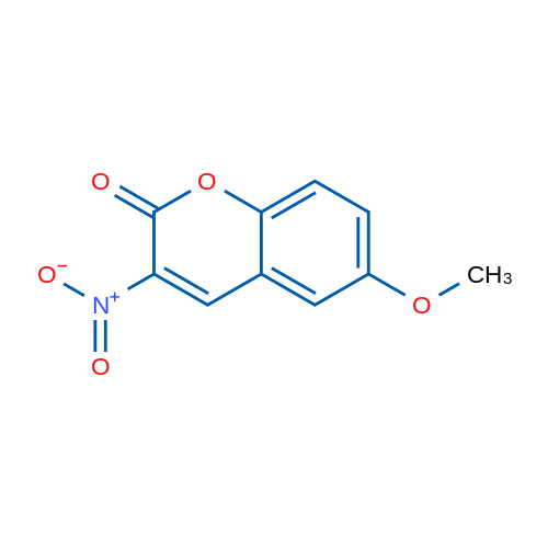 2H-1-benzopyran-2-one, 6-methoxy-3-nitro- 1g