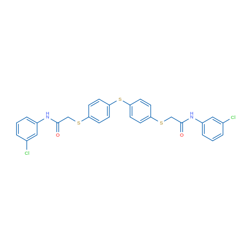 N-(3-Chlorophenyl)-2-[(4-{[4-({[(3-chlorophenyl)carbamoyl]methyl}sulfanyl)phenyl]sulfanyl}phenyl)sulfanyl]acetamide 1g