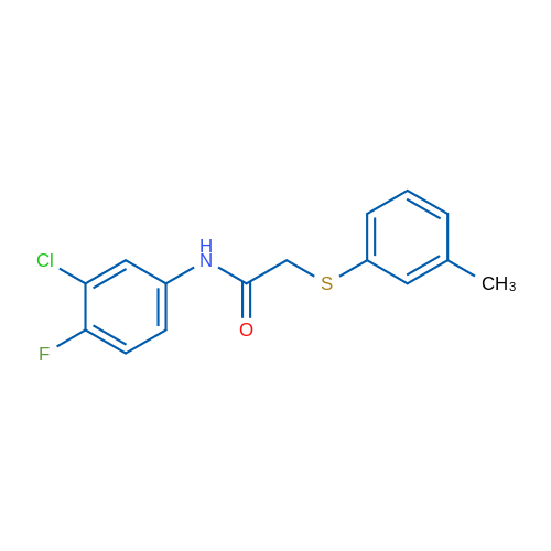 N-(3-Chloro-4-fluorophenyl)-2-[(3-methylphenyl)sulfanyl]acetamide 1g