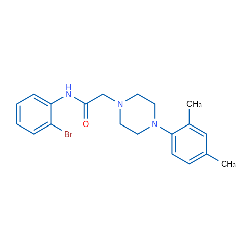N-(2-Bromophenyl)-2-[4-(2,4-dimethylphenyl)piperazin-1-yl]acetamide 1g