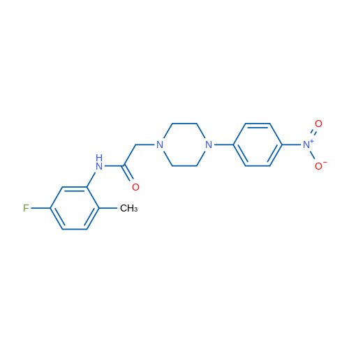 N-(5-Fluoro-2-methylphenyl)-2-[4-(4-nitrophenyl)piperazin-1-yl]acetamide 1g