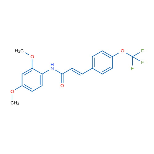 (2E)-N-(2,4-Dimethoxyphenyl)-3-[4-(trifluoromethoxy)phenyl]prop-2-enamide 1g