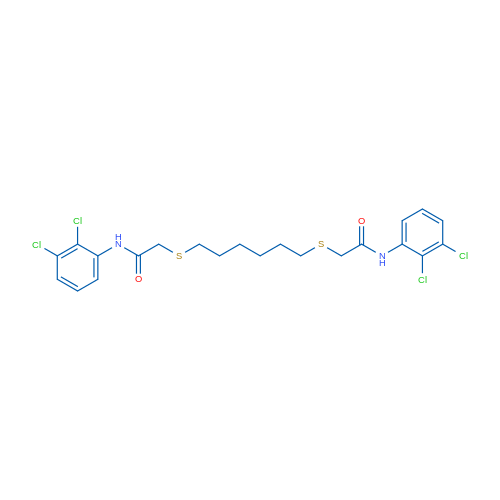 N-(2,3-Dichlorophenyl)-2-{[6-({[(2,3-dichlorophenyl)carbamoyl]methyl}sulfanyl)hexyl]sulfanyl}acetamide 1g