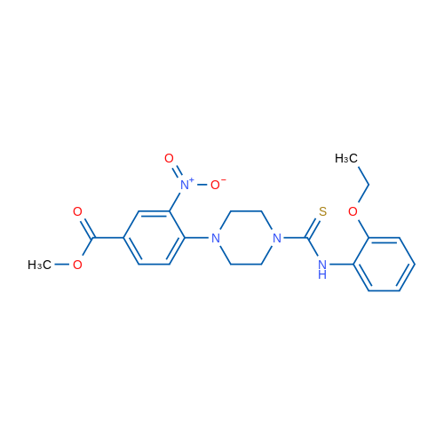 Methyl 4-{4-[(2-ethoxyphenyl)carbamothioyl]piperazin-1-yl}-3-nitrobenzoate 1g