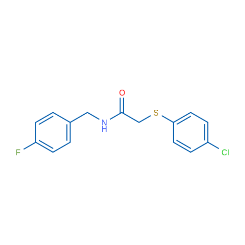 2-[(4-Chlorophenyl)sulfanyl]-N-[(4-fluorophenyl)methyl]acetamide 1g