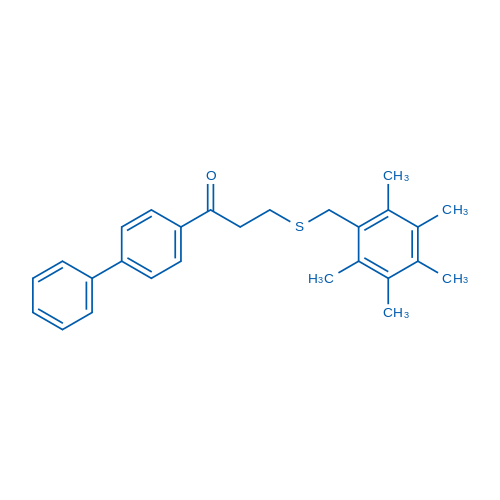 1-{[1,1'-biphenyl]-4-yl}-3-{[(2,3,4,5,6-pentamethylphenyl)methyl]sulfanyl}propan-1-one 5mg