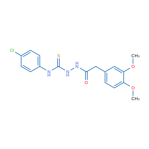 N-{[(4-chlorophenyl)carbamothioyl]amino}-2-(3,4-dimethoxyphenyl)acetamide 10mg