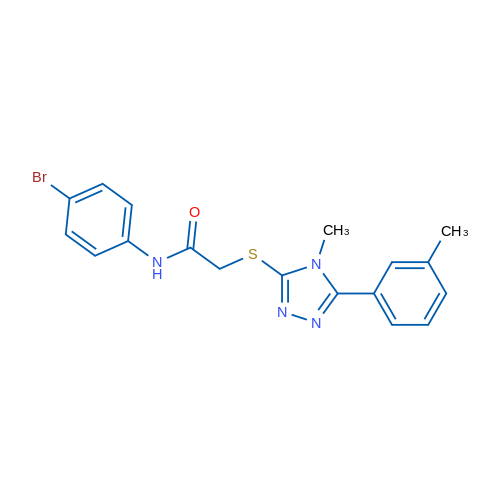 N-(4-Bromophenyl)-2-{[4-methyl-5-(3-methylphenyl)-4H-1,2,4-triazol-3-yl]sulfanyl}acetamide 1g