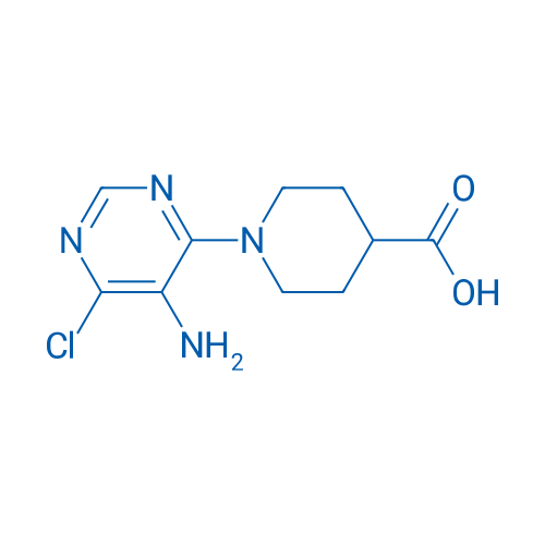 1-(5-Amino-6-chloropyrimidin-4-yl)piperidine-4-carboxylic acid 250mg