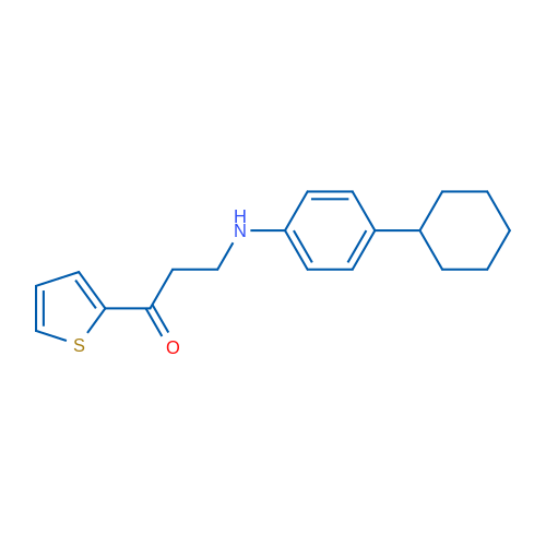 3-[(4-Cyclohexylphenyl)amino]-1-(thiophen-2-yl)propan-1-one 1g