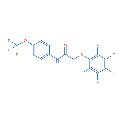 2-[(2,3,4,5,6-Pentafluorophenyl)sulfanyl]-N-[4-(trifluoromethoxy)phenyl]acetamide 1g