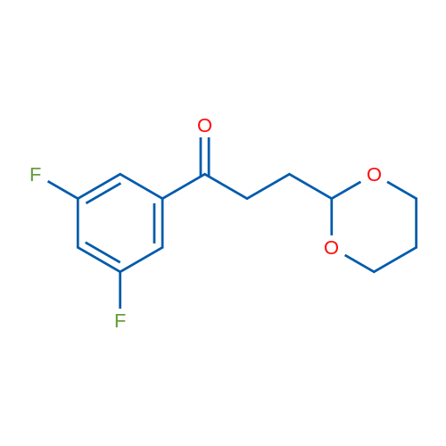 3',5'-Difluoro-3-(1,3-dioxan-2-yl)propiophenone 1g