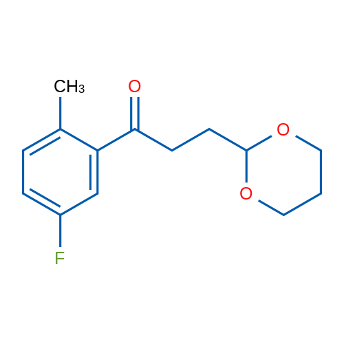 3-(1,3-Dioxan-2-yl)-5'-fluoro-2'-methylpropiophenone 1g