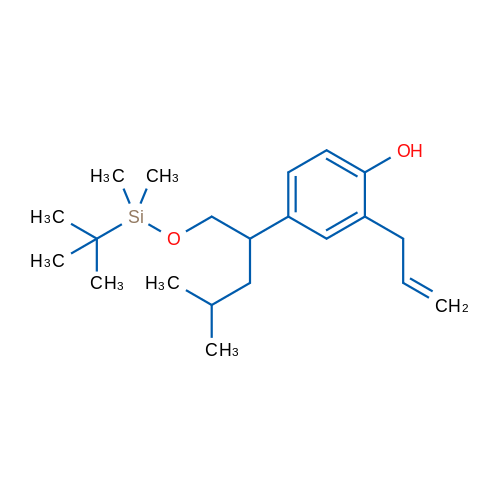 2-Allyl-4-[1-(tert-butyldimethylsilanyloxymethyl)-3-methylbutyl]phenol 1g