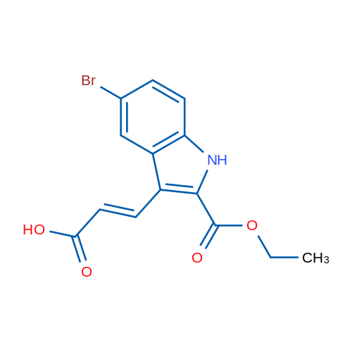3-(5-Bromo-2-(ethoxycarbonyl)-1H-indol-3-yl)acrylic acid 250mg