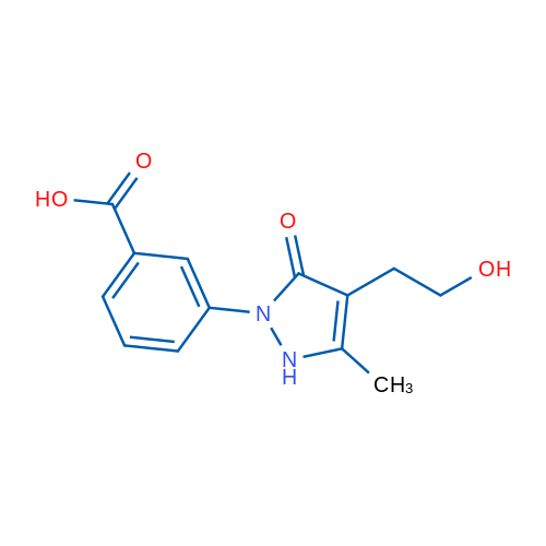 3-(4-(2-Hydroxyethyl)-3-methyl-5-oxo-2,5-dihydro-1H-pyrazol-1-yl)benzoic acid 5g