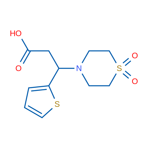 3-(1,1-Dioxidothiomorpholino)-3-(thiophen-2-yl)propanoic acid 5g