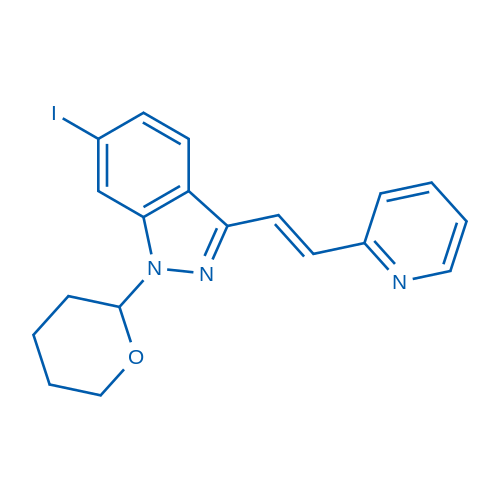 (E)-6-Iodo-3-(2-(pyridin-2-yl)vinyl)-1-(tetrahydro-2H-pyran-2-yl)-1H-indazole 10g