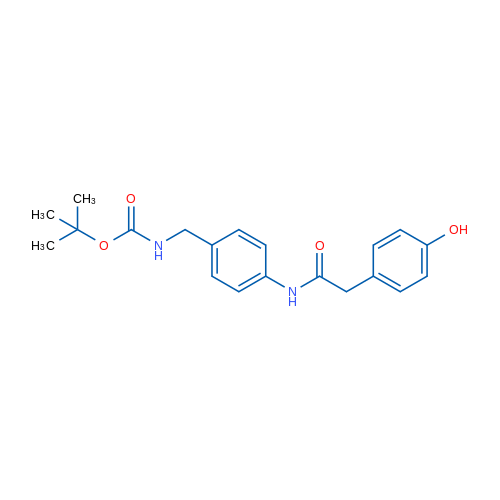 tert-Butyl 4-(2-(4-hydroxyphenyl)acetamido)benzylcarbamate 1g