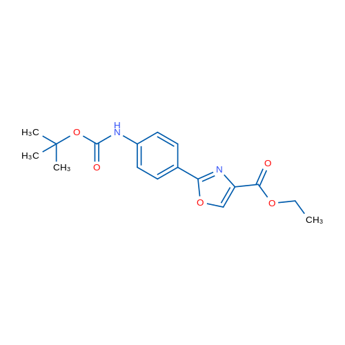 Ethyl 2-(4-((tert-butoxycarbonyl)amino)phenyl)oxazole-4-carboxylate 1g