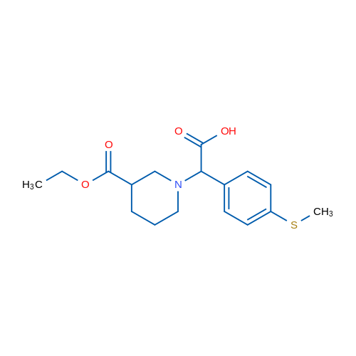 2-(3-(Ethoxycarbonyl)piperidin-1-yl)-2-(4-(methylthio)phenyl)acetic acid 1g