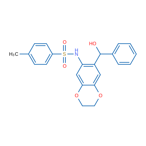 N-(7-(Hydroxy(phenyl)methyl)-2,3-dihydrobenzo[b][1,4]dioxin-6-yl)-4-methylbenzenesulfonamide 1g