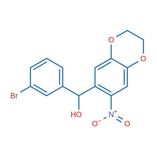(3-Bromophenyl)(7-nitro-2,3-dihydrobenzo[b][1,4]dioxin-6-yl)methanol 1g