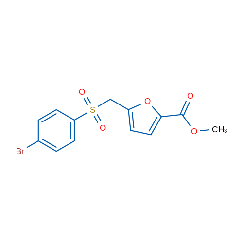 Methyl 5-(((4-bromophenyl)sulfonyl)methyl)furan-2-carboxylate 5g