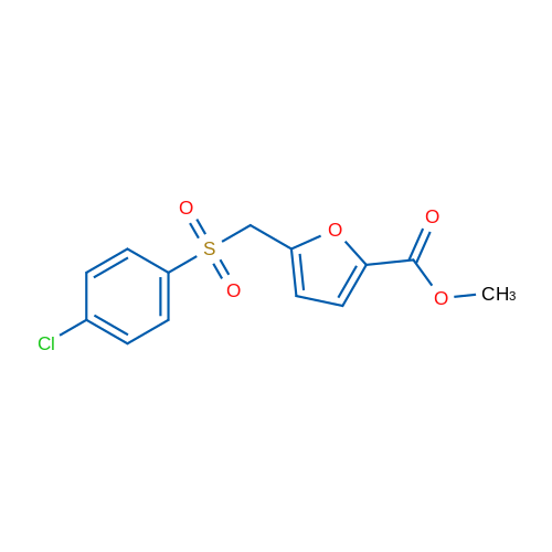 Methyl 5-(((4-chlorophenyl)sulfonyl)methyl)furan-2-carboxylate 1g